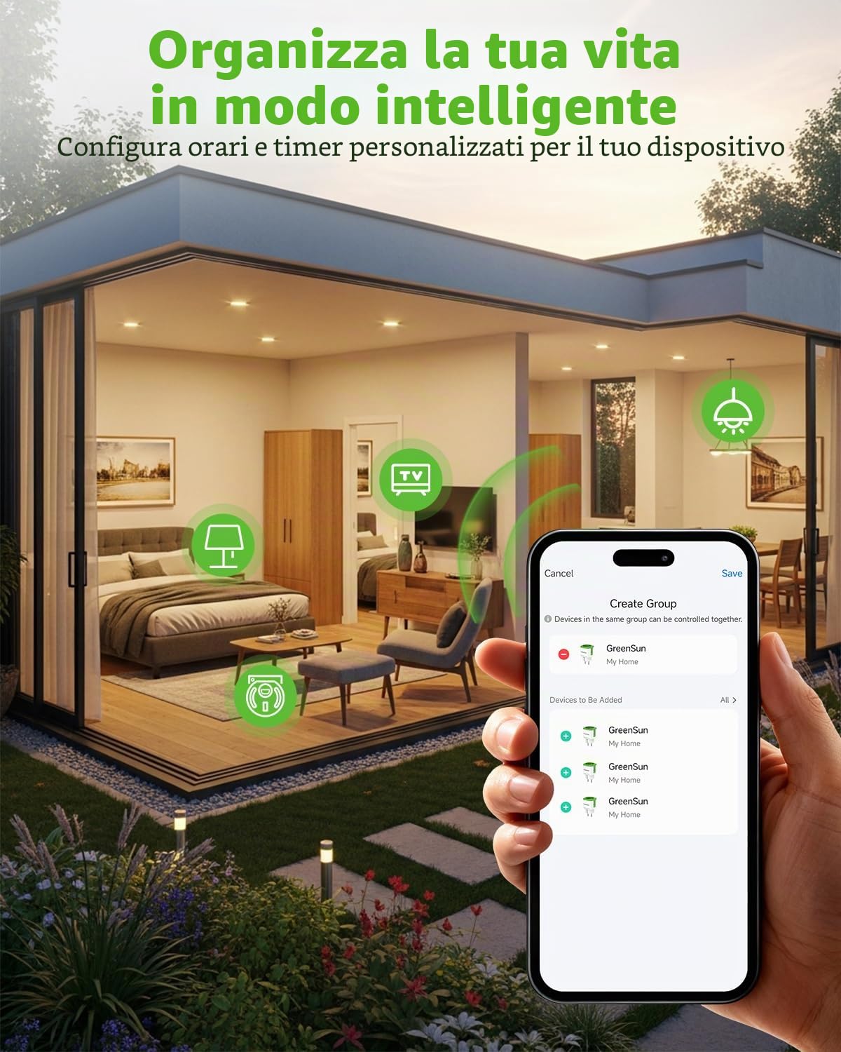 GreenSun Presa Smart SmartLife App - Intelligente Smart Plug Controllo Vocale Compatibile con Alexa Controllo Remoto Tramite Tempo di Preselezione 2.4G 4PC