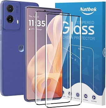 2 Pack 3D Compatible with Motorola Moto G85/Edge 50 Fusion/Edge 50 Neo Screen Protector,9H Tempered Glass Film,HD Clear Scratch Resistant,Bubble-Free for Moto G85 5G Screen Protector