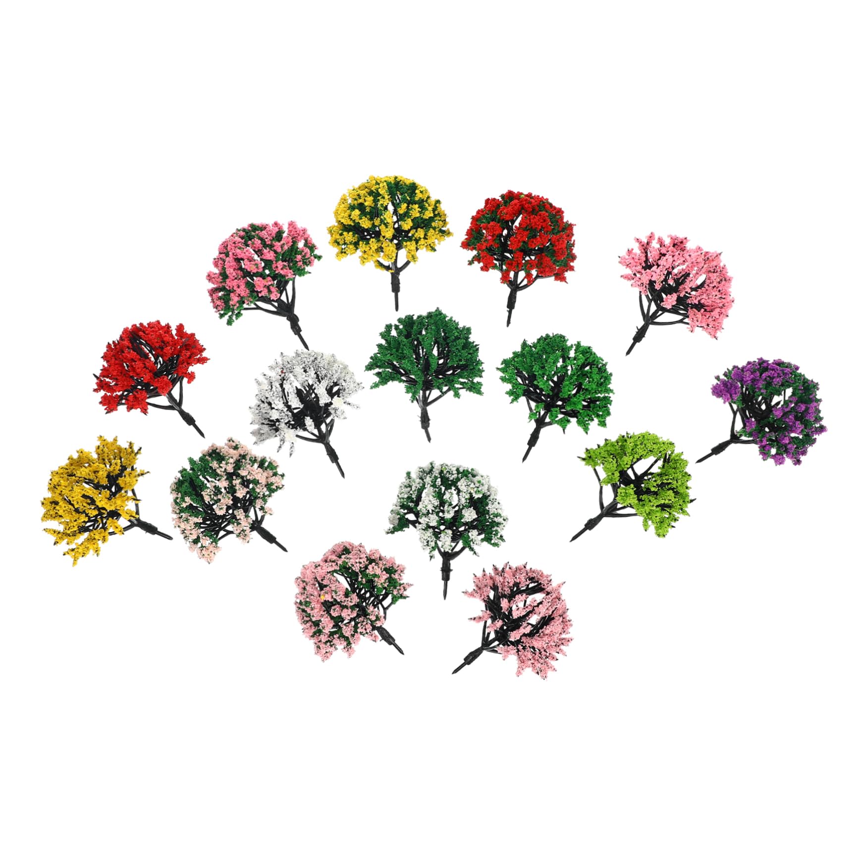 Operitacx 60 Piezas Micro Paisaje Ecologización De Árboles Pequeños Modelo De Árbol Artificial Accesorios De Tren Adorno De Árbol Mini Árboles Plantas Adorno Modelo Suministros De Diorama