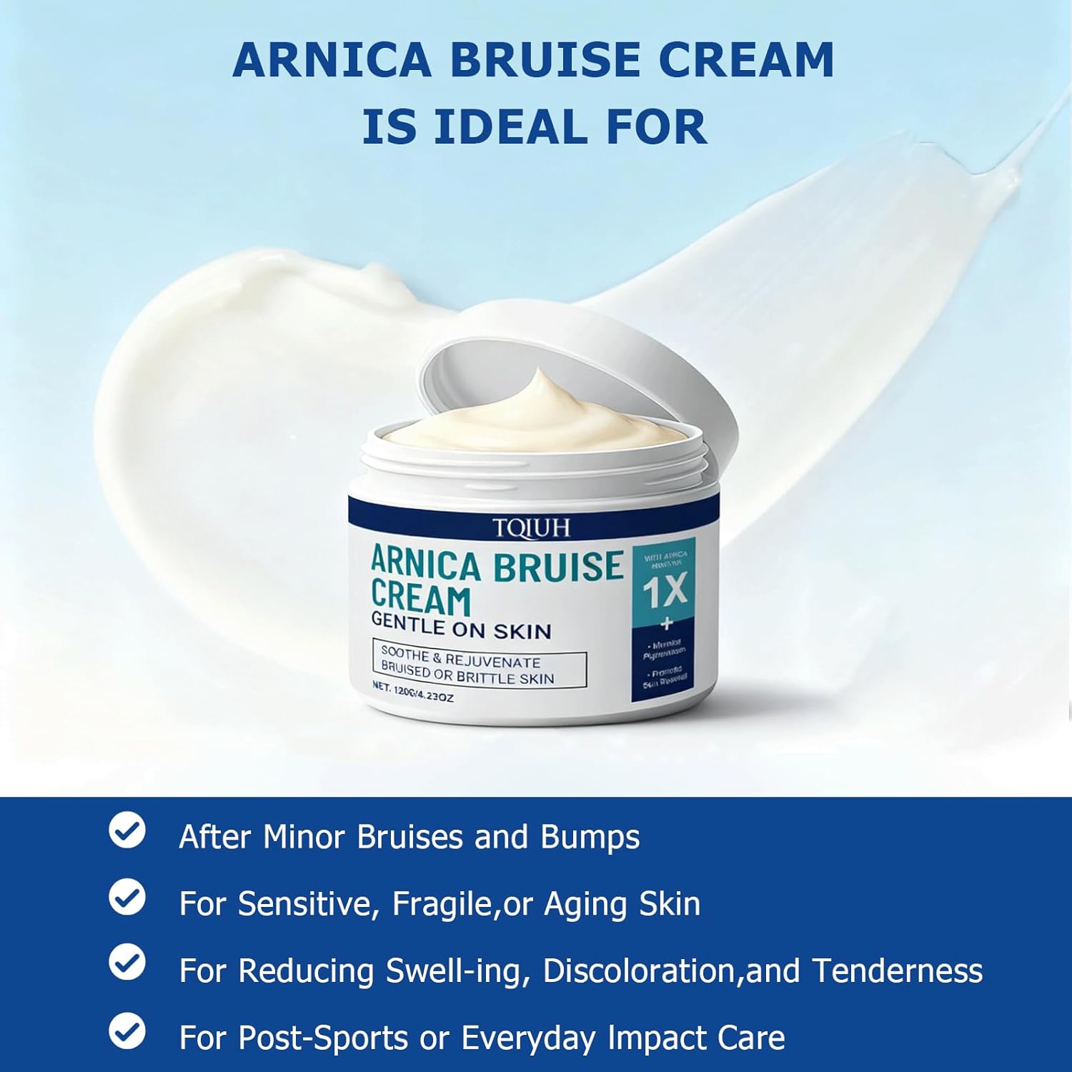 Arnica Bruise Cream Extra Strength,Fast-Acting for Bruising & Swelling on Thin Skin - Advanced Formula with Arnica Montana Vitamin K C & E - Soothing Hydrating for Face and Body - Image 5