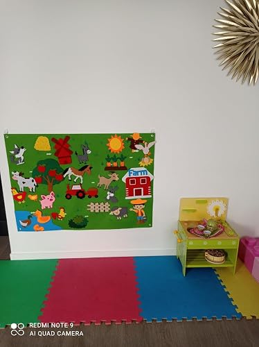 Vamei Montessori Boerderij Storyboard Van Vilt – 39 Dieren En Elementen – Educatief Speelgoed Voor 3-8 Jaar
