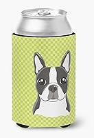 Vista 228 de Caroline's Treasures BB1293LITERK Tablero de ajedrez verde lima Weimaraner Botella de vino Hugger Funda Enfriadora Abrazador Lavable a Máquina