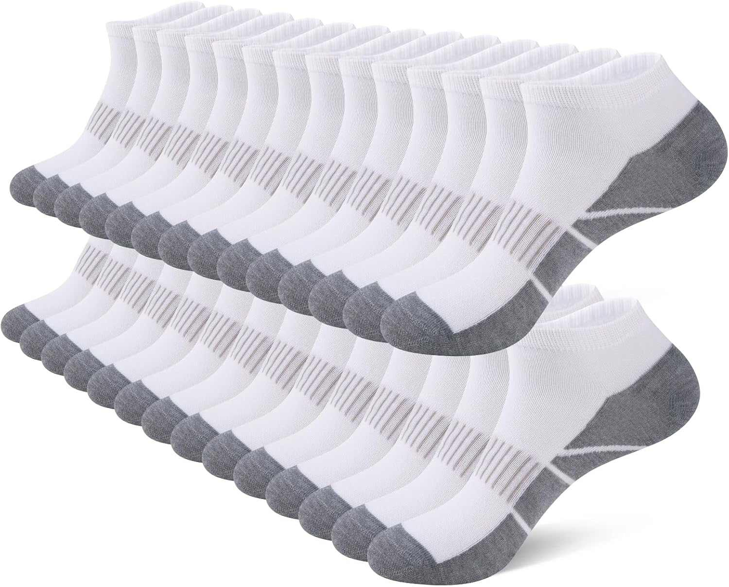 COOVAN Mens 14 Pack Ankle Socks， Low Cut Thin Comfort Breathable Casual Socks 14 Pairs (Shoe Size 6-11)