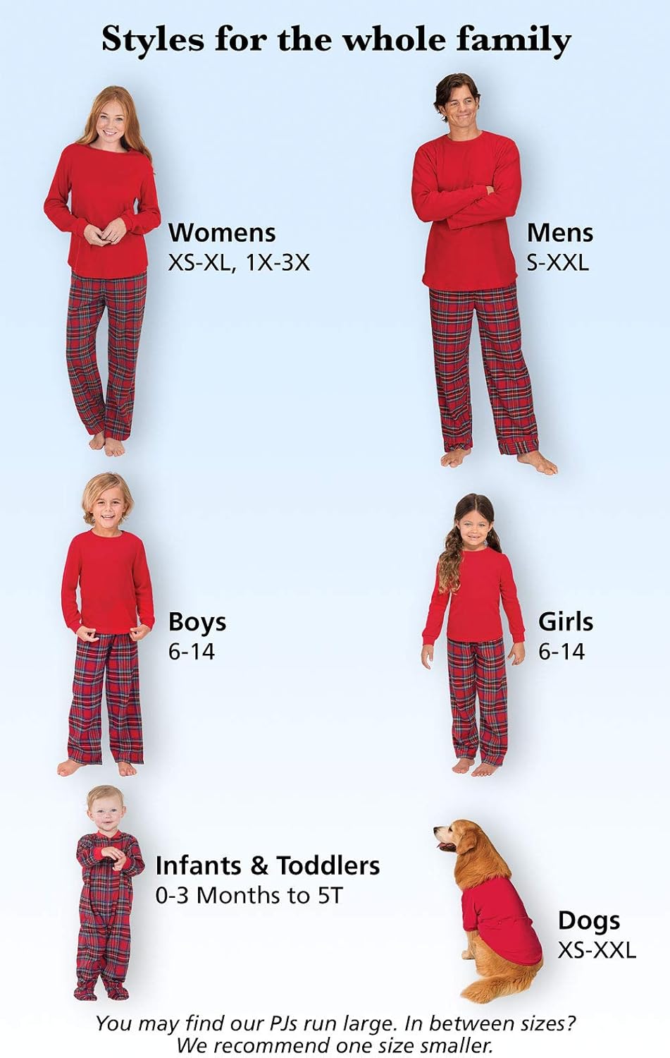 PajamaGram Christmas Pajamas For Family, Men's LG Red - Image 6