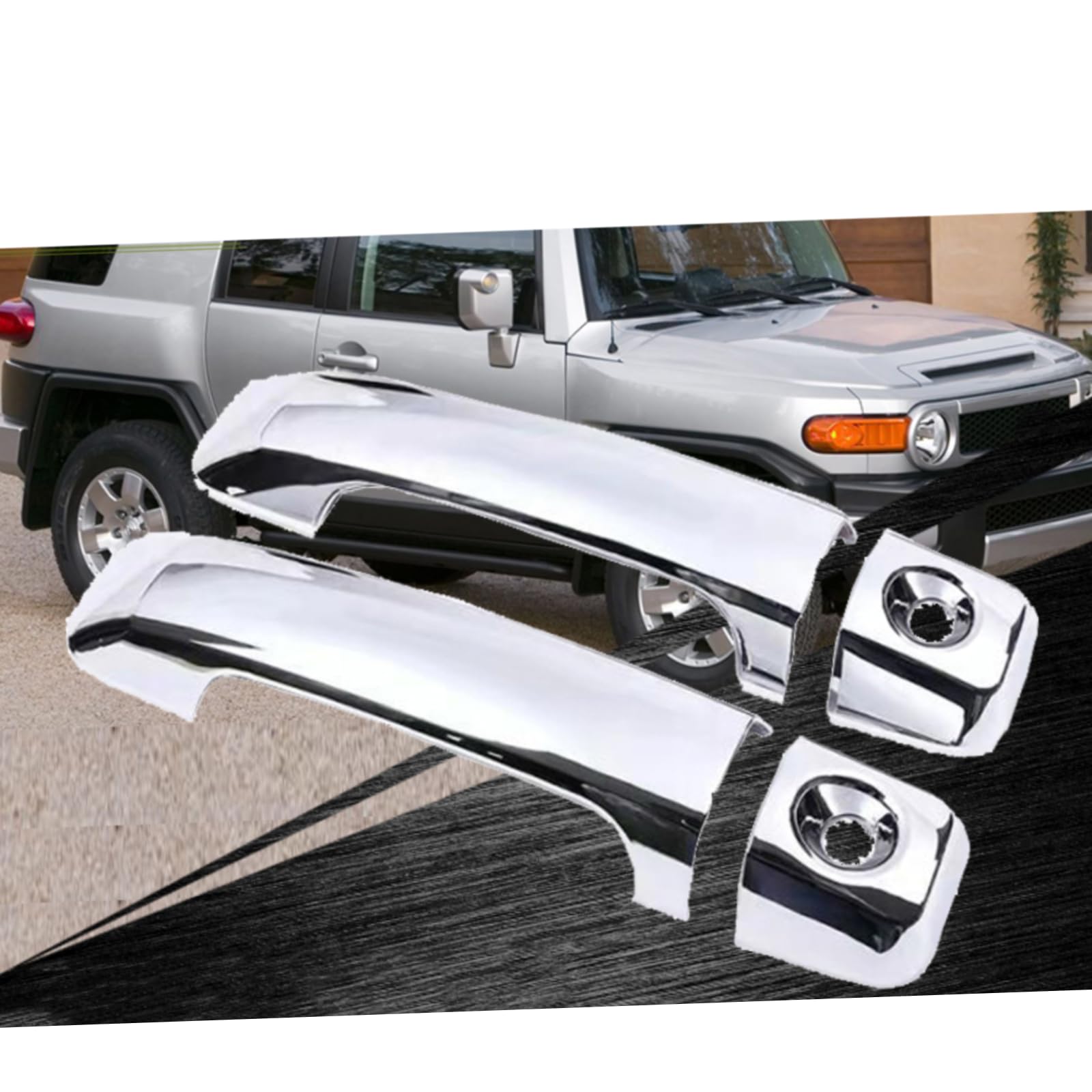 Autocollants protection poignée de porte chromée FJ Cruiser