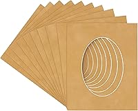 Vista 161 de CountryArtHouse Marco ovalado de 11 x 14 pulgadas, sin ácido, con núcleo blanco, corte biselado para fotos de 8 x 10 pulgadas, se adapta a marcos