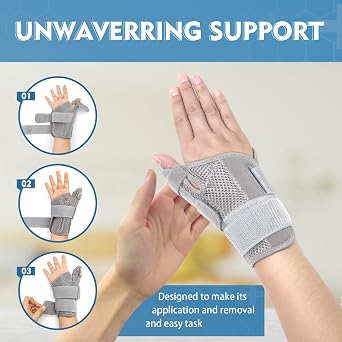 Upgraded Thumb Brace for Right & Left Hand, Reversible Thumb Splint for Arthritis Pain And Support, Thumb Stabilizer for Sprains, Tendonitis Relief, Thumb Brace
