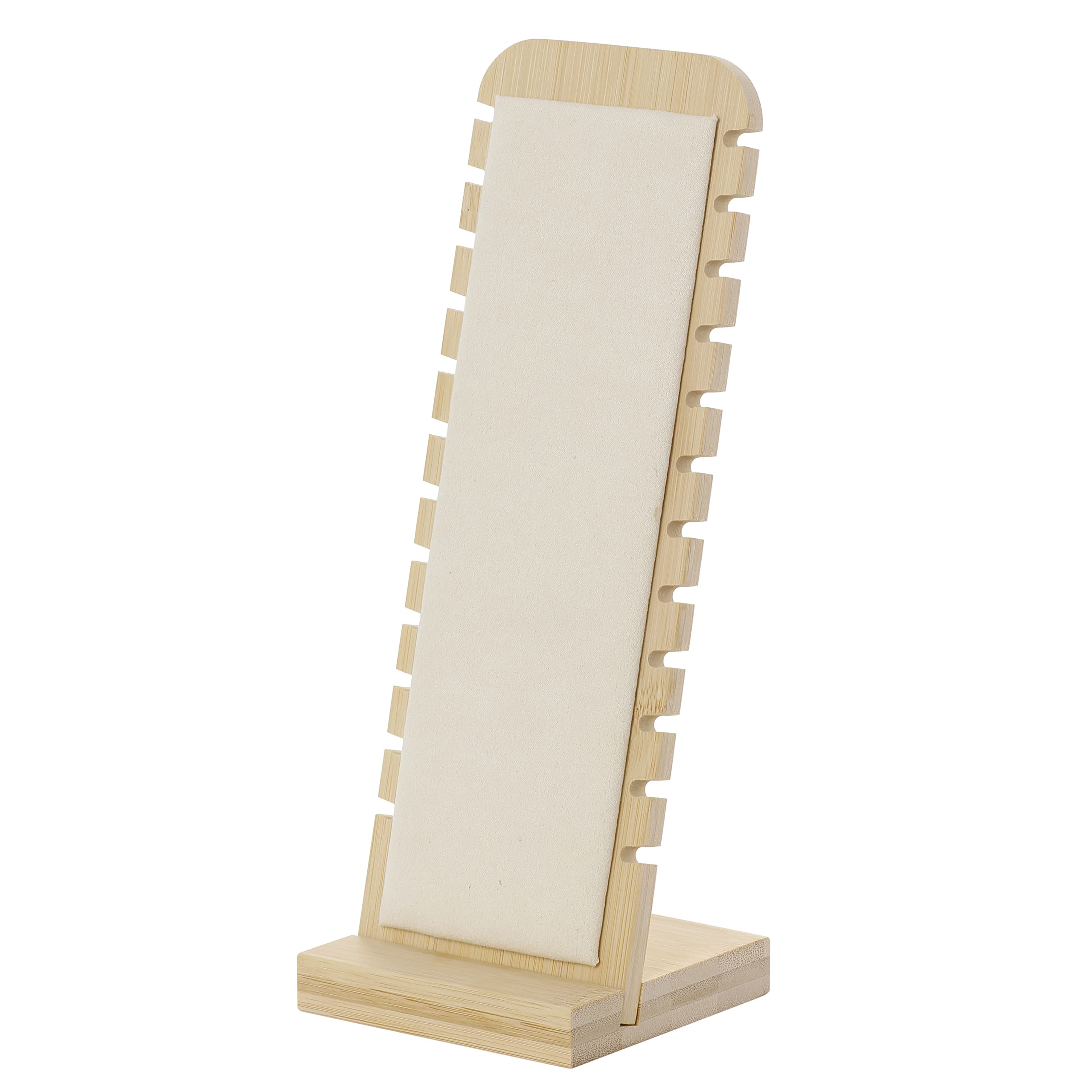 Bocar Bamboo Jewelry Display Stand Showcase for Pendant Necklace (ZZ-6-Beige)