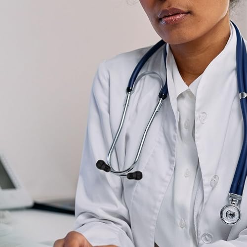 Miniatura 8 de Auriculares de repuesto para estetoscopio negro, estetoscopio suave, estetoscopio de silicona para hospital, clínica, médico, 10 unidades