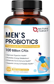 NATURE TARGET Probiotics for Men, 100 Billion CFUs, 90 Veggie Capsules