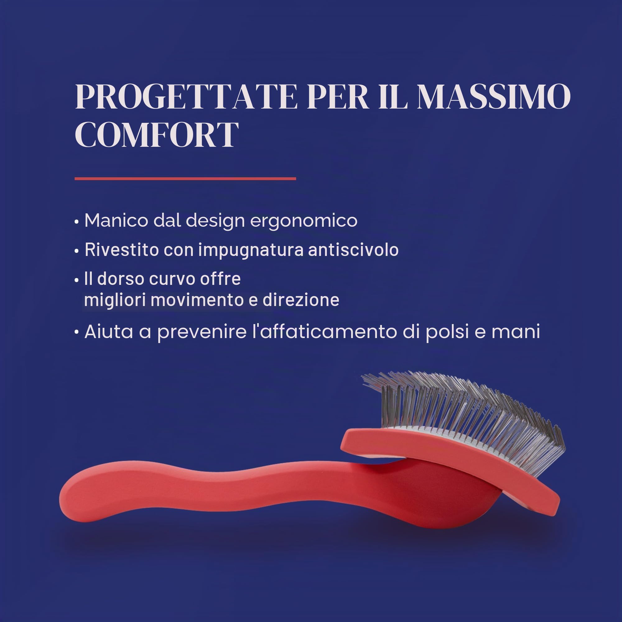 Chris Christensen Baby G - Spazzola per cani da toeletta, per lo sposo come un professionista, stile districante, consente di risparmiare tempo di energia, corallo, piccola