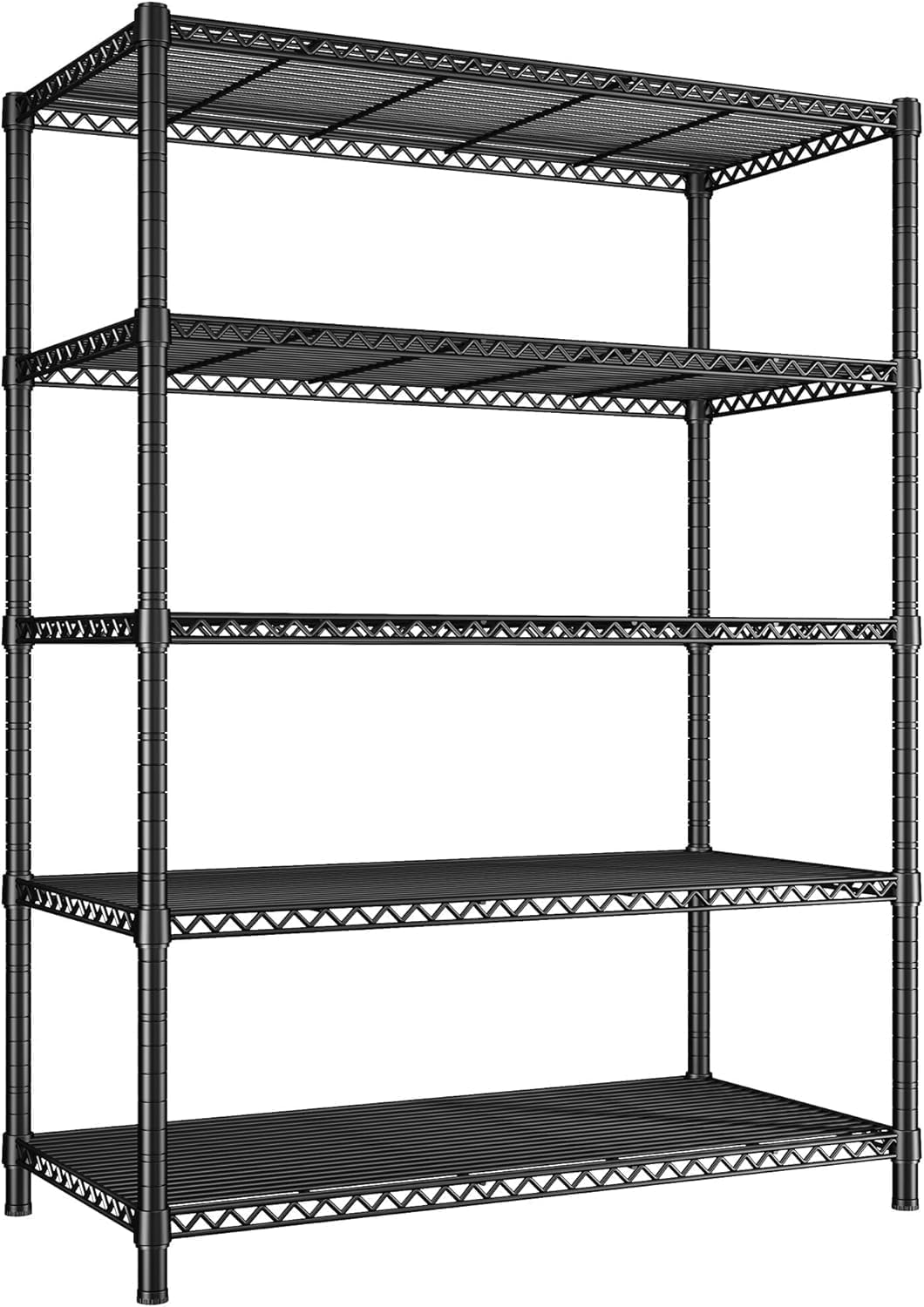 REIBII 5-Tier Heavy Duty Metal Wire Shelving Unit 72"H x 36"W x 14"D, 1100 lbs Capacity Adjustable Garage Kitchen Pantry Storage Shelves