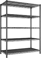 REIBII 5-Tier Heavy Duty Metal Wire Shelving Unit 72"H x 36"W x 14"D, 1100 lbs Capacity Adjustable Garage Kitchen Pantry Storage Shelves