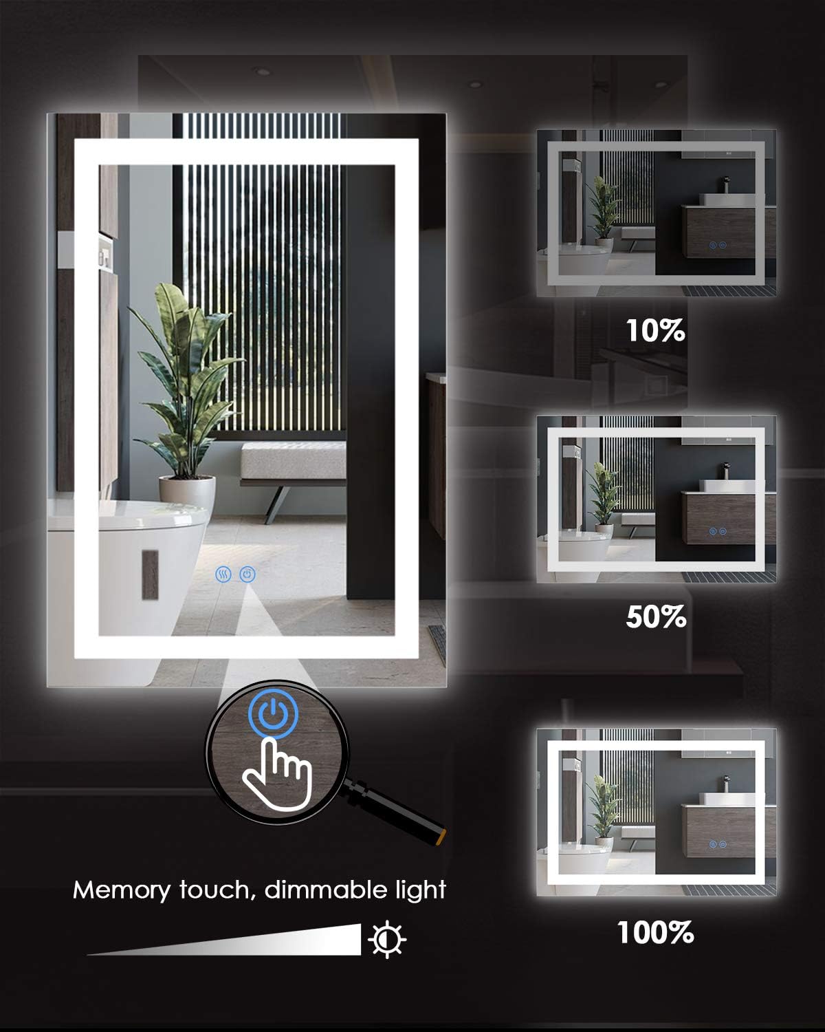 Amаzоn Crаzу 🔥 Dеаlѕ Bathroom Mirror with Lights, 24x32 Backlit Mirror, Lighted Bathroom Mirror with Dimmable Touch Switch, 3000-6000k Adjustable Lights for at Least 5000h, Anti-Fog, Solid Metal Back Plate Lоwеѕt Prісе Bathroom Mirror with Lights, 24x32 Backlit Mirror, Lighted Bathroom Mirror with Dimmable Touch Switch, 3000-6000k Adjustable Lights for at Least 5000h, Anti-Fog, Solid Metal Back Plate