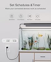 Vista 4 de GHome Smart Mini enchufe, enchufe de salida Wi-Fi compatible con Alexa y Google Home, control remoto con función de temporizador, no requiere