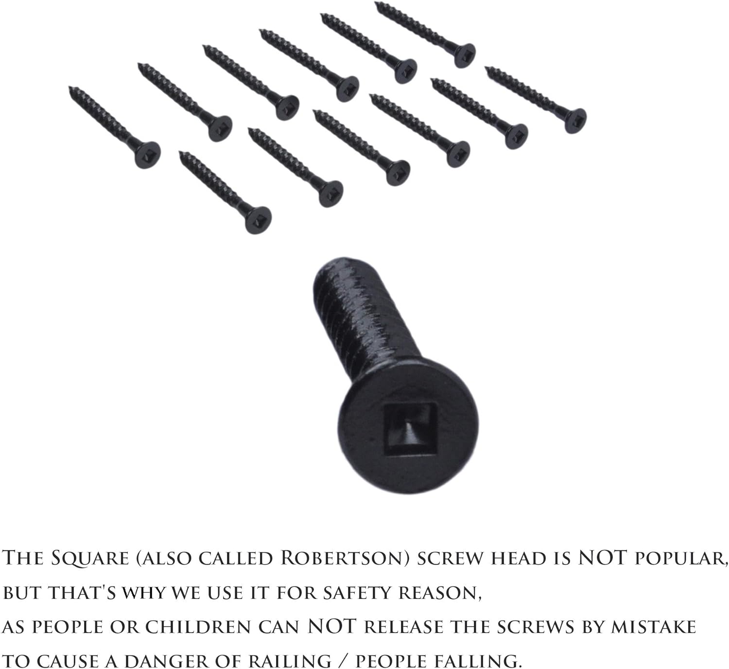 Myard PNP111902 Deck Railing Connectors with Screws for 2x4 (Actual 1.5x3.5) Inches Stair Wood Handrail (10 Pairs, Black)