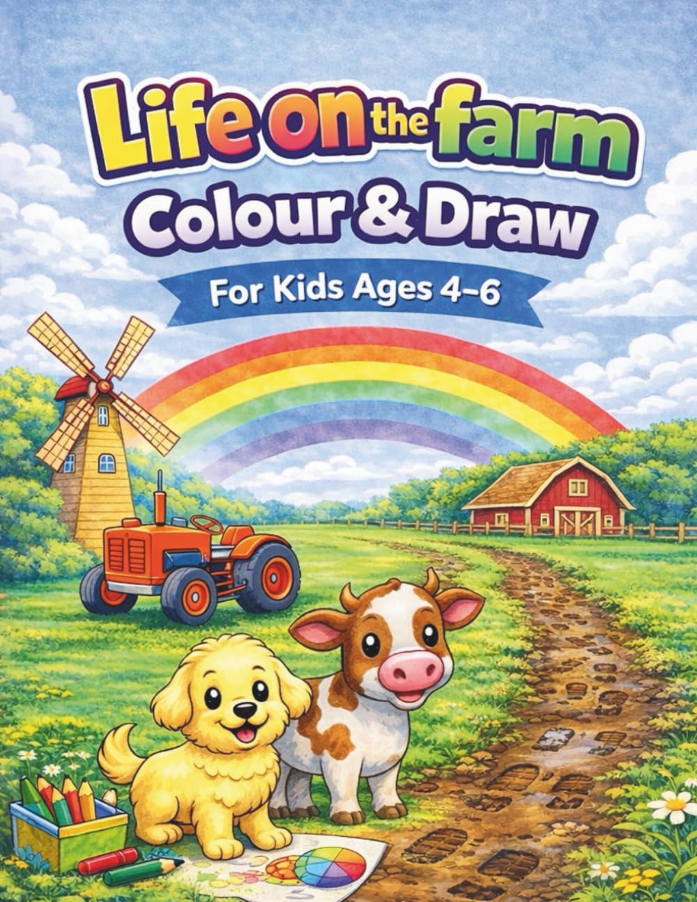Life on the Farm: A Fun Coloring Book for Kids Ages 4–6 (Farm Animals Activity Books)