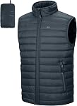33,000ft Veste de dessus de matelassée isotherme léger pour homme, veste sans manches d'hiver chaude pour course au golf