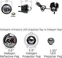 Vista 2 de iJDMTOY Lámparas proyectoras (2), color blanco o ámbar, de 5 W, CREE, redondas, para conducir, luces DRL, luces de niebla o luces de posición