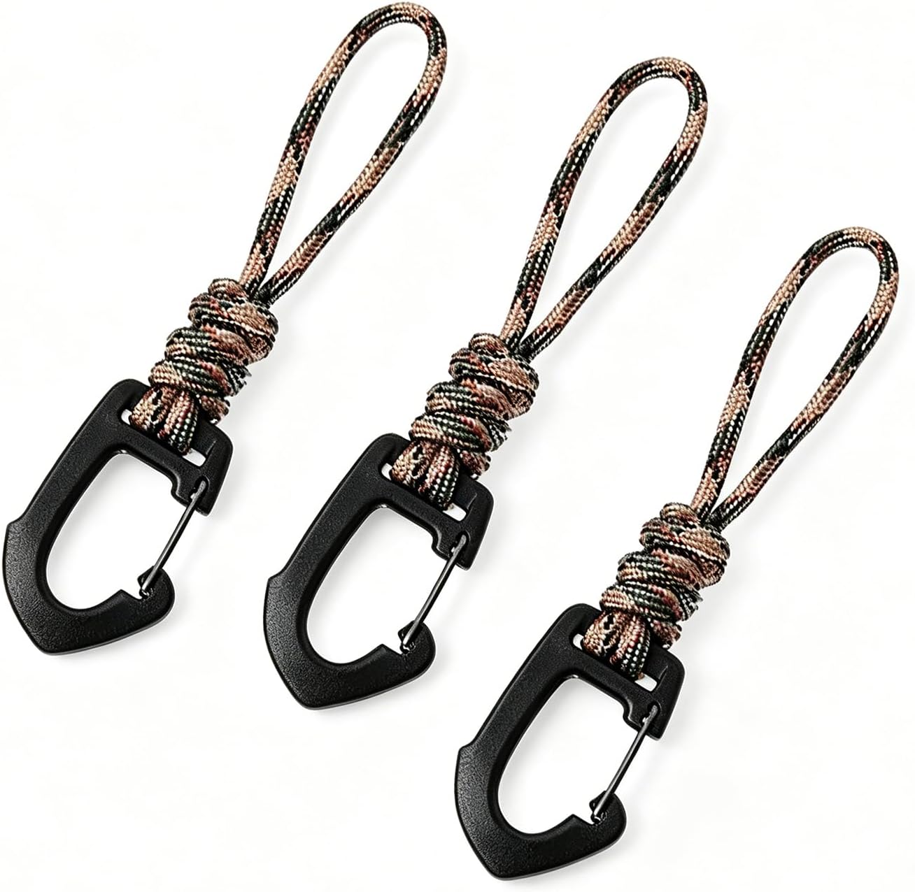Paracord Keychain Carabiner, Lanyard Paracord Carabiner with Strap Backpack Buckles Clips Clasp for Outdoor Survival Tactical Camping Backpack Fishing Keys Accessories
