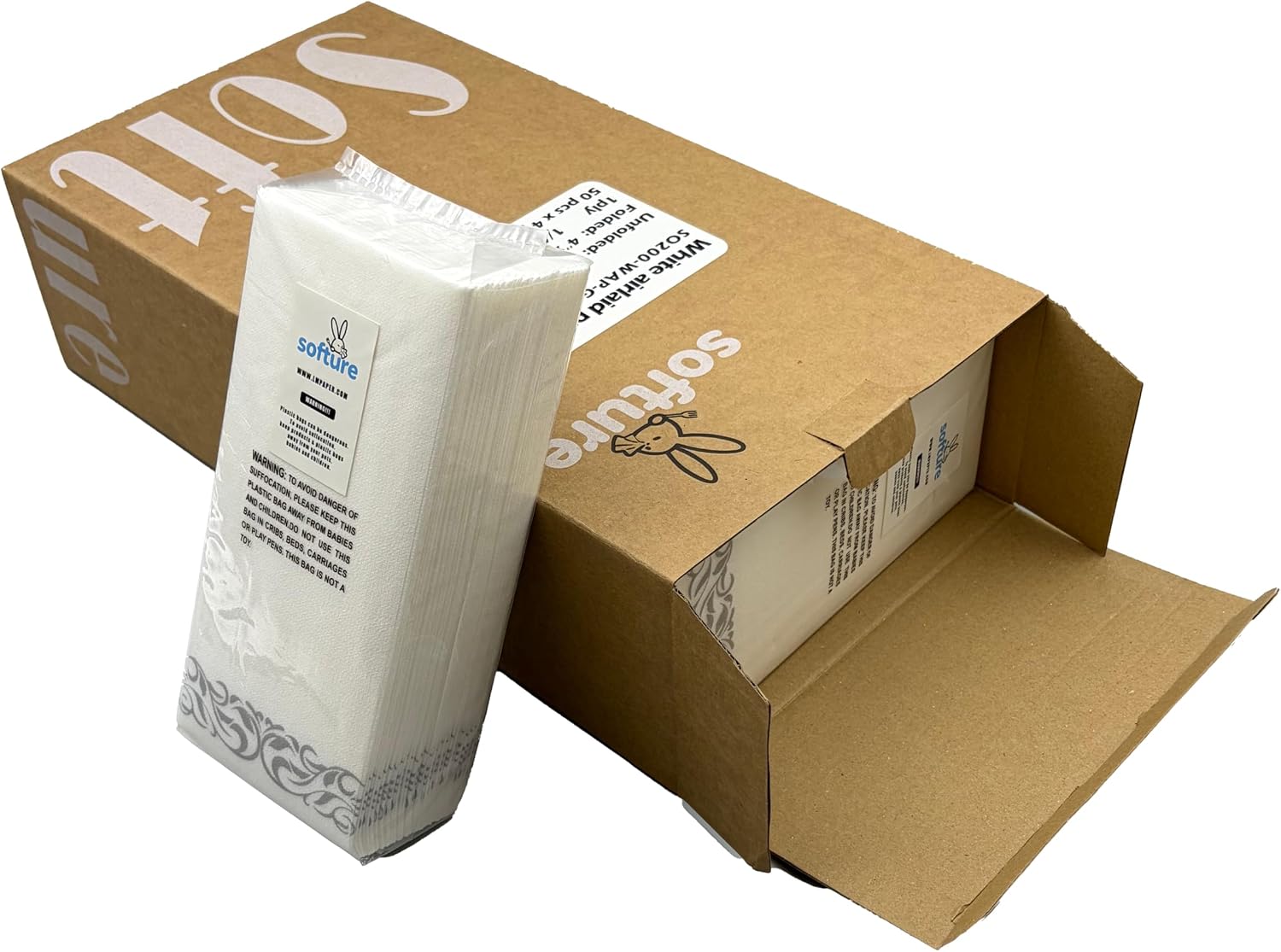 200-pack Airlaid Napkins, Linen-Feel Dinner Napkins Disposable Cloth-Like Paper Soft, Absorbent Napkins, Hand Towels For Kitchen, Bathroom, Parties, Weddings, Dinners, Events