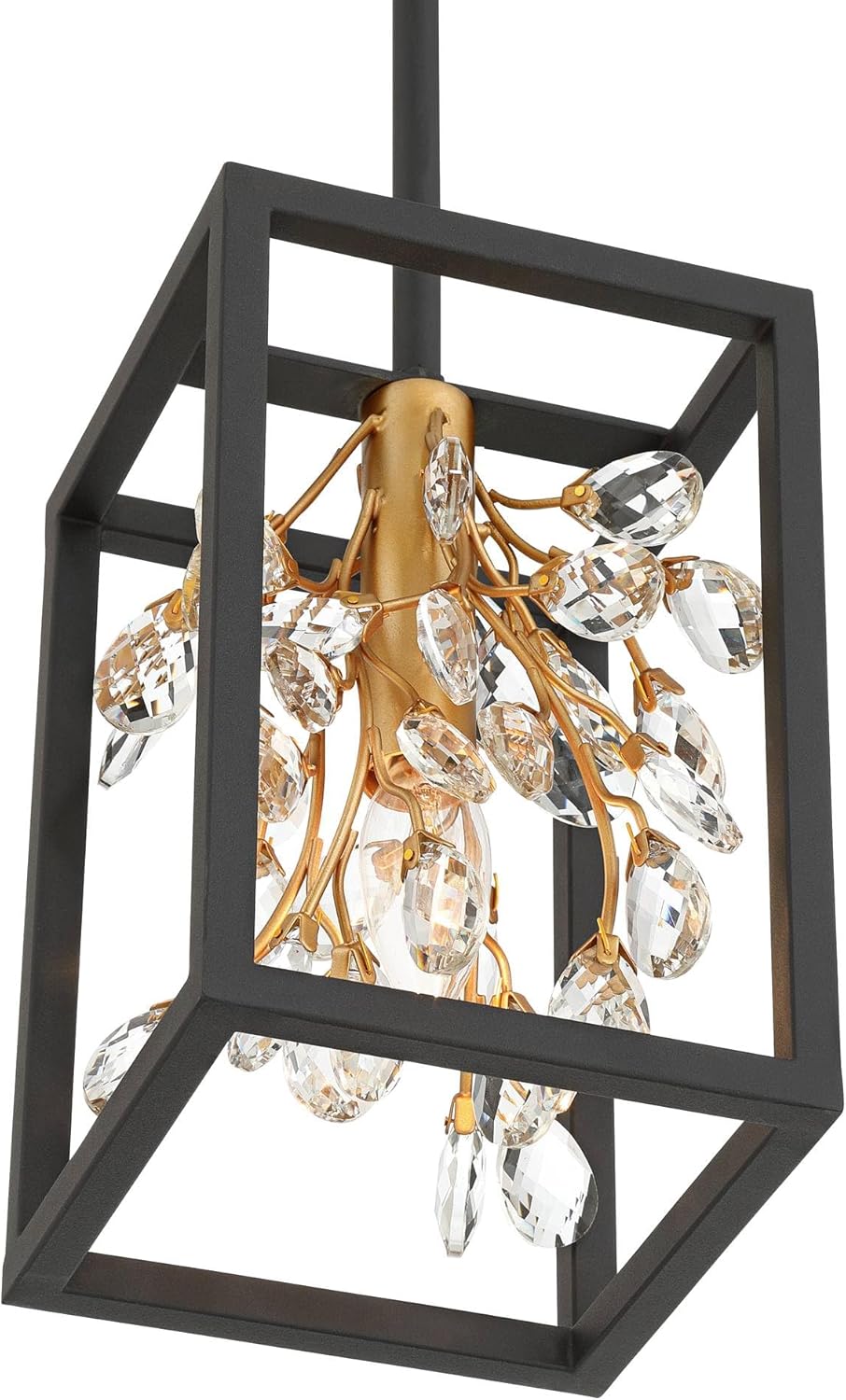 Possini Euro Design Possini Euro Carrine 6" Wide Black and Gold Mini Pendant Light