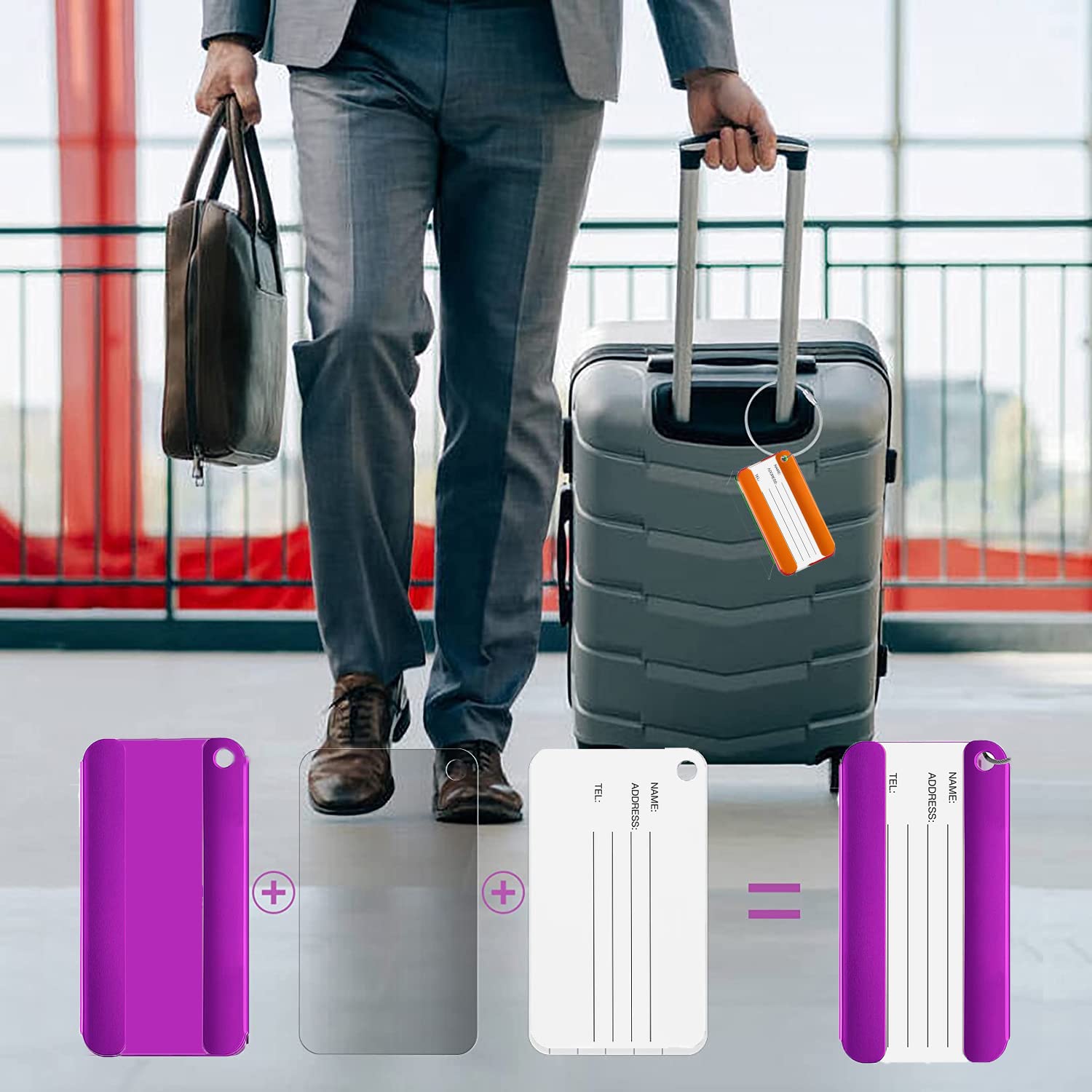 Senshuomy Lot De 3 étiquettes De Bagage En Alliage D