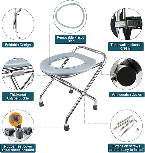 Miniatura 3 de BLIKA 40 bolsas de repuesto para inodoro portátil y capacidad de peso de 400 libras