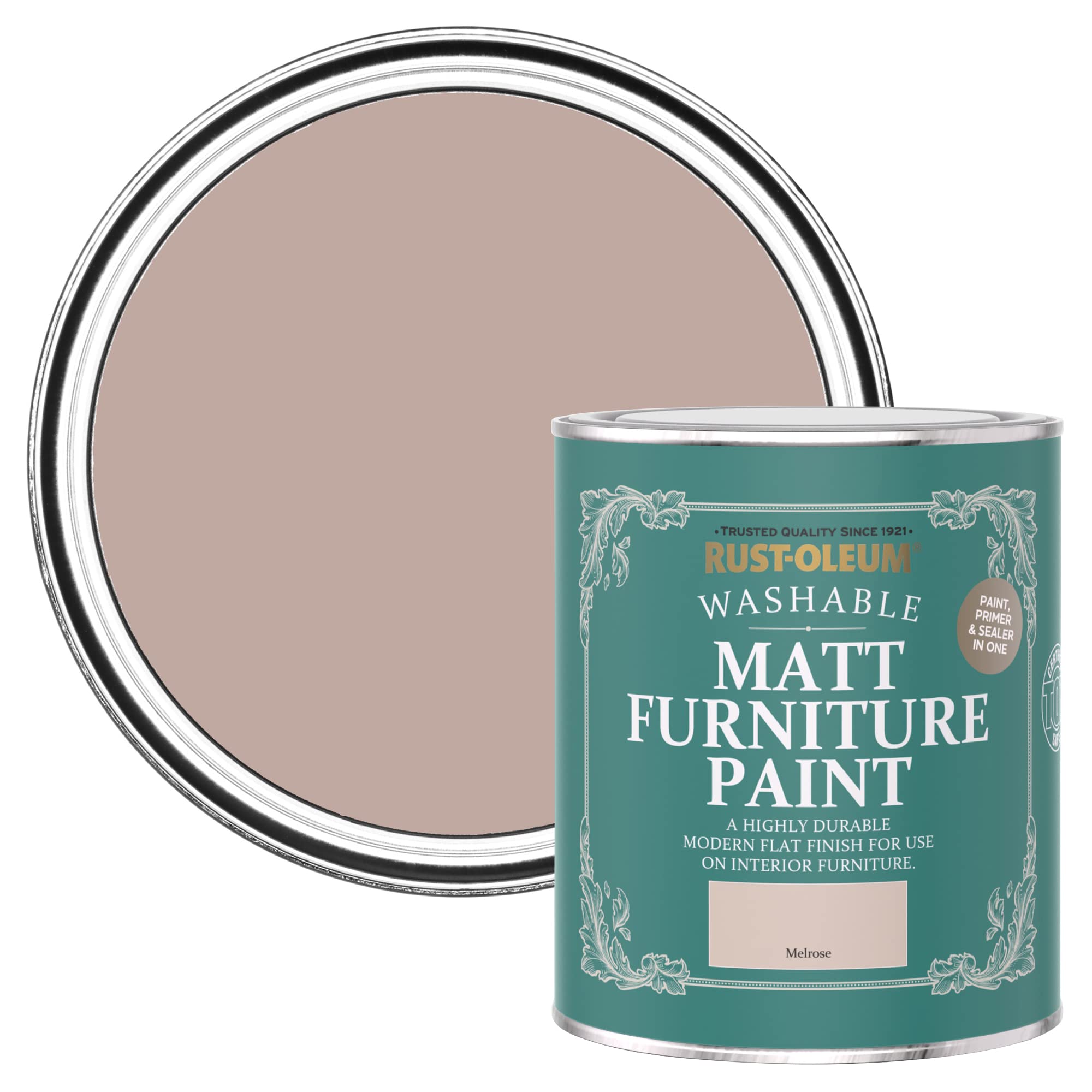 Rust-Oleum Light Pink Furniture & Skirting Board Paint in Matt Finish - Melrose 750ml