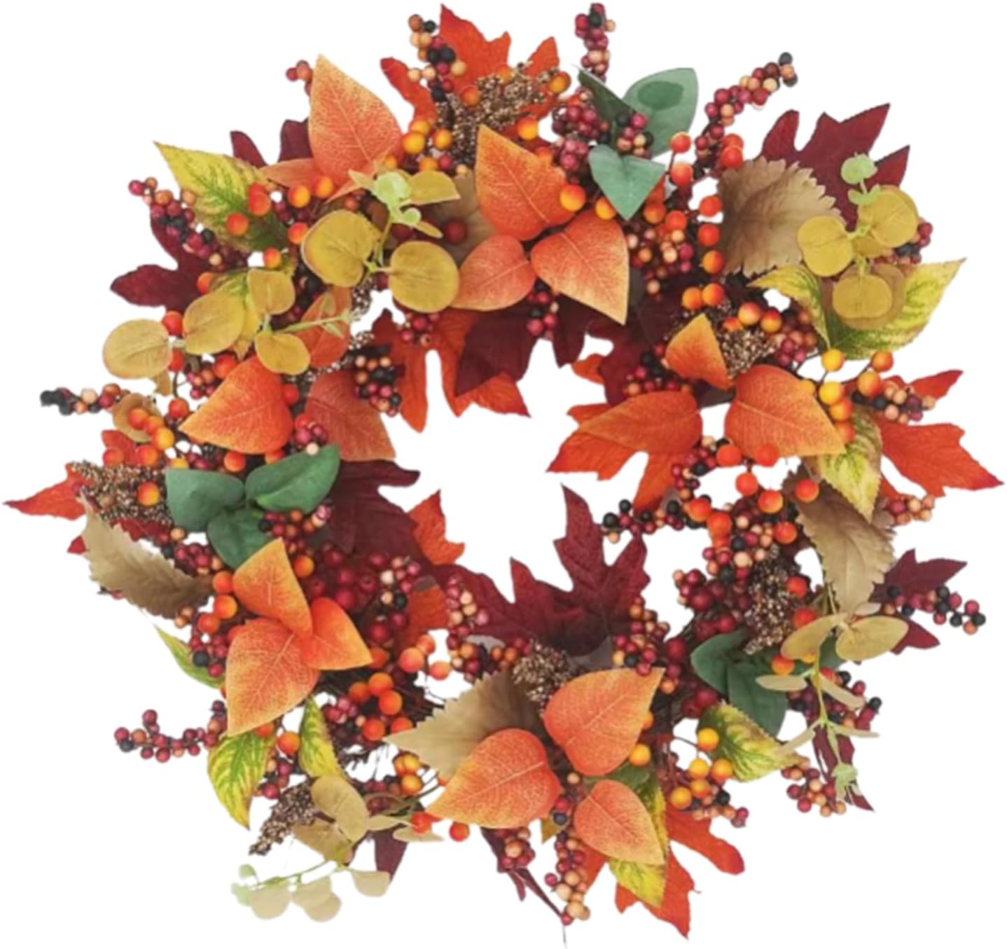Autumn Wreath For Front Door - 35/40/45cm Fall Harvest Wreath With ...