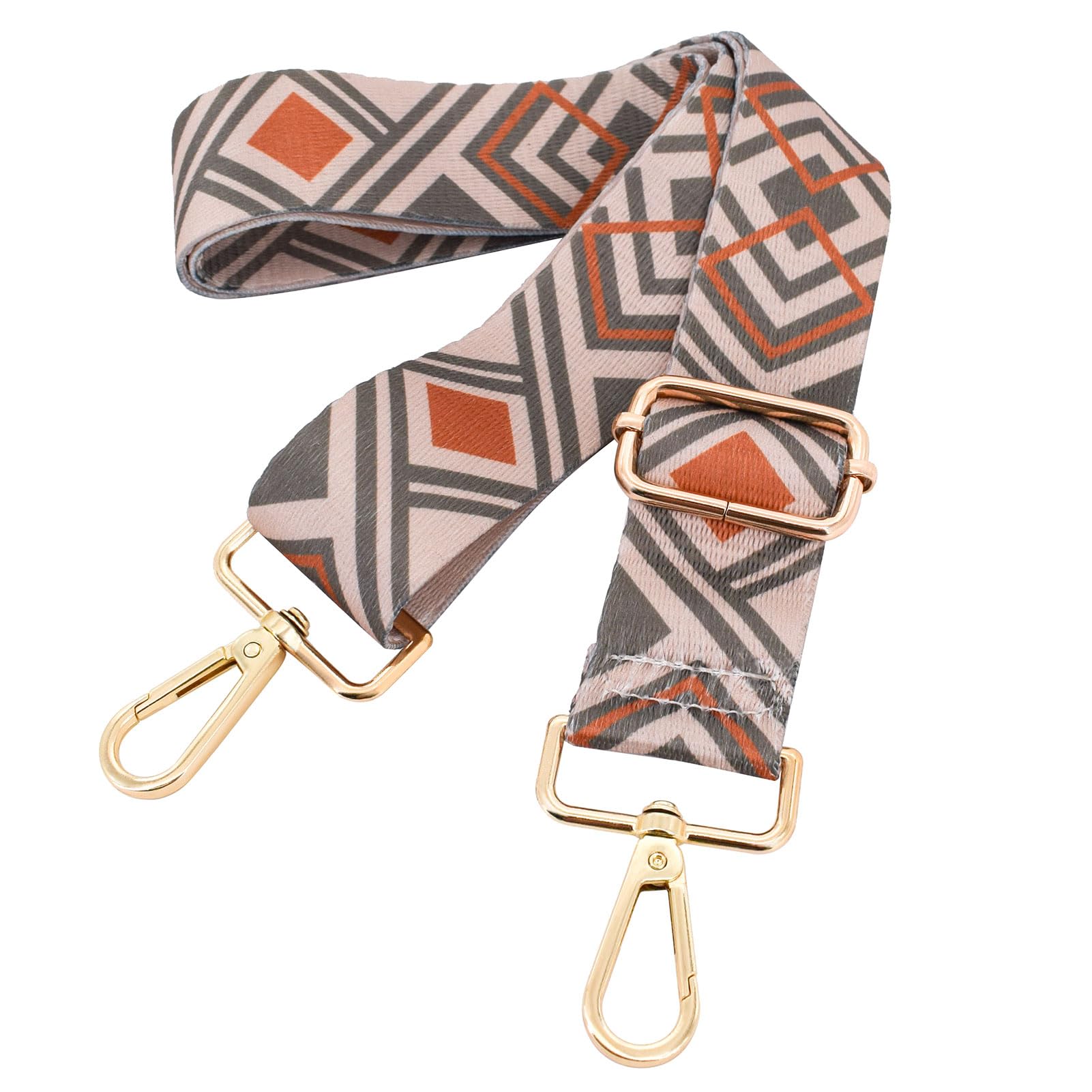 ROYGBCP Replacement Purse Strap Shoulder Strap Adjustable Crossbody Strap for Women Crossbody Wide Shoulder Bag, Khaki-fg, Width 1.5"