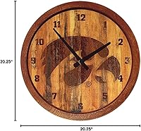 Vista 94 de The Fan-Brand NCAA Oklahoma Sooners: Faux Barrel Top Wall Clock Sports Team Bar Sign Décor - Home Man Cave, Party Decoration - Made On Demand