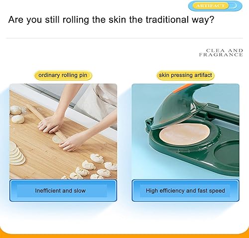 Miniatura 4 de Máquina para hacer dumpling 3 en 1 con rodillo prensador manual de masa para dumpling envoltura de prensa prensador manual de masa prensa de