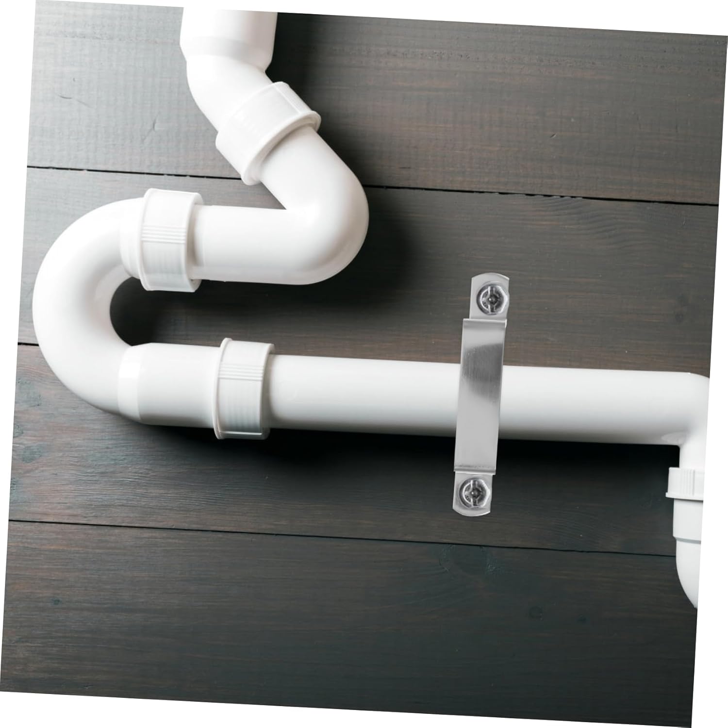 POPETPOP 16pcs Stainless Steel Pipe Hanger Support Bracket for Use and Weather-resistant for Water Pipes Railings and Installation Projects