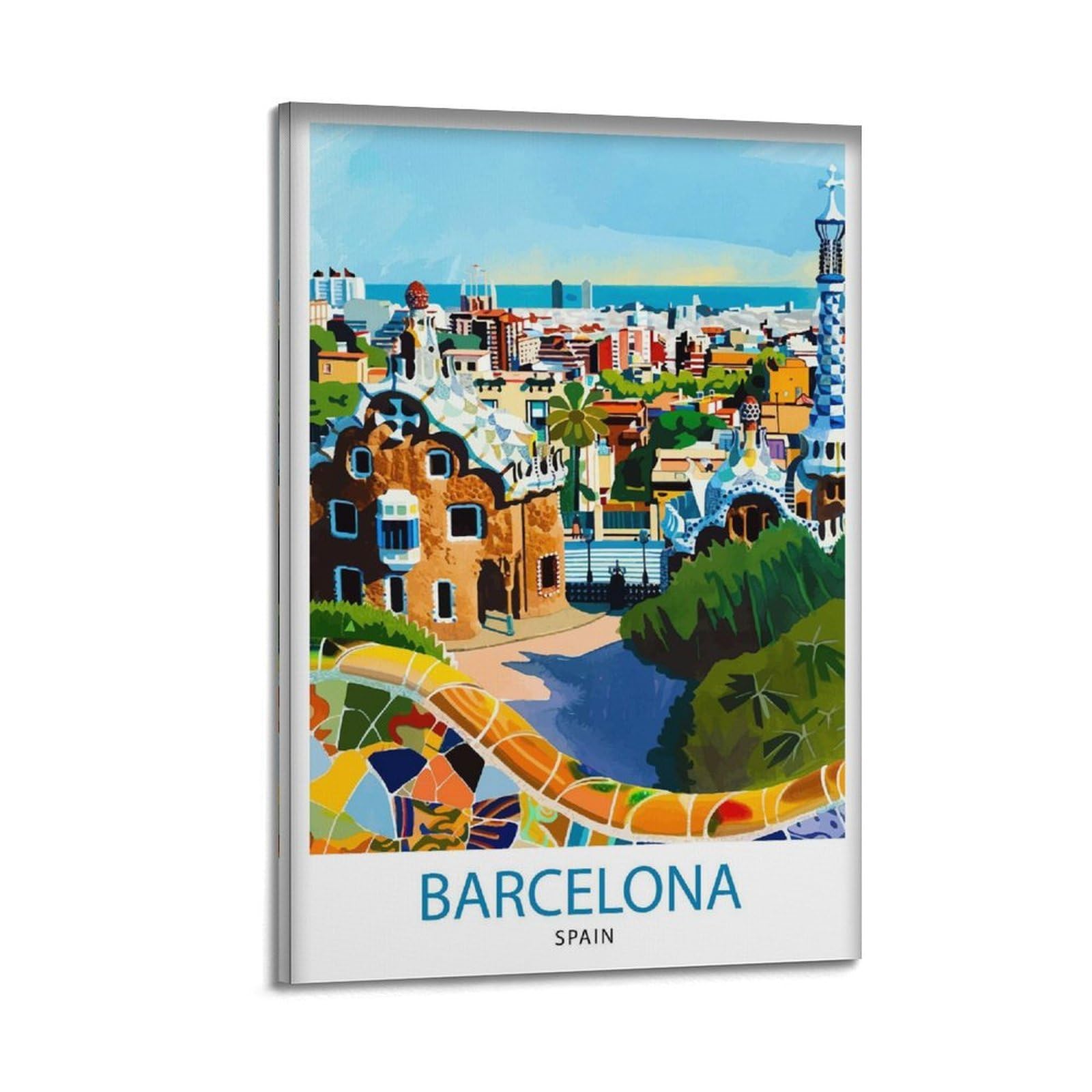 xiaoxiaoshen Barcelona Spain Travel_7 Canvas Poster Wall Art Prints Room Aesthetic Murals Bedroom And Living Decorations 16x24inch(40x60cm)