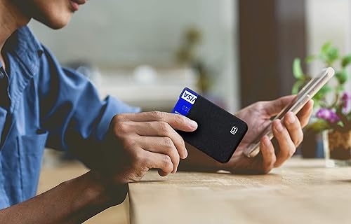 Miniatura 6 de Modern Carry Cartera delgada para tarjetas de crédito ultrafina, Negro con 2 ranuras para tarjetas, Cartera para tarjetas de crédito