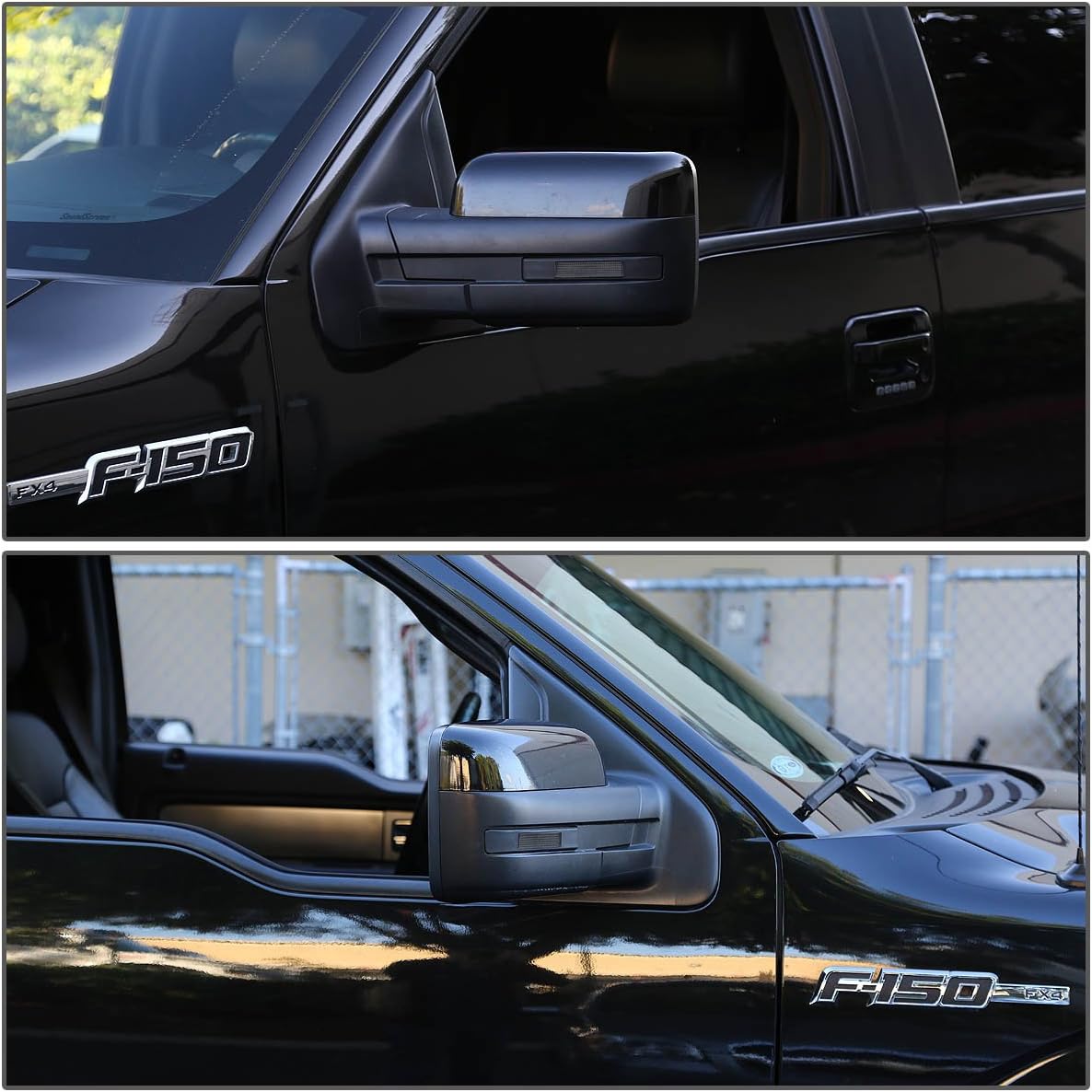 Auto Dynasty Compatible with Ford F-150 Smoke Lens Towing Side Mirror Turn Signal Light (White LED)