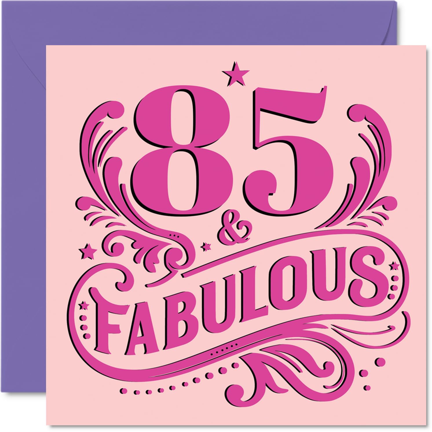 85th Birthday Cards for Women - Fabulous - Happy Birthday Card for 85 Year Old Woman Granny Gran Auntie Grandma, 145mm Bday Greeting Cards