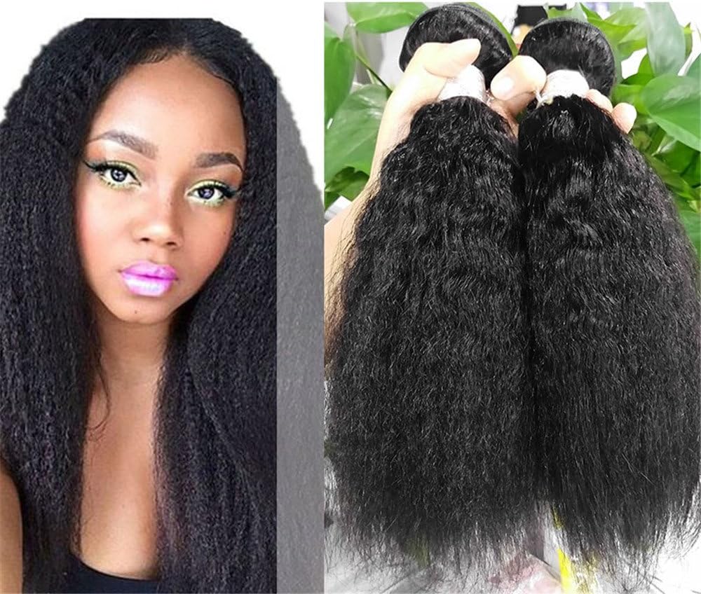 Ms Mary Hair Mixed Length 12inch 14inch 14inch Mongolian Virgin Curly Hair Afro Kinky Straight 100% Human Hair Weave Extension Grade 6A Unprocessed Hair Natural Color 300g Total