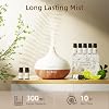 ASAKUKI 300ml Essential Oil Diffuser, Wood Grain Ultrasonic Aromatherapy Diffuser, Quiet Diffuser with 4 Timers, Auto Shut-Off & Colour-Changing LED for Home, Office, Yoga | Relaxation & Better Sleep
