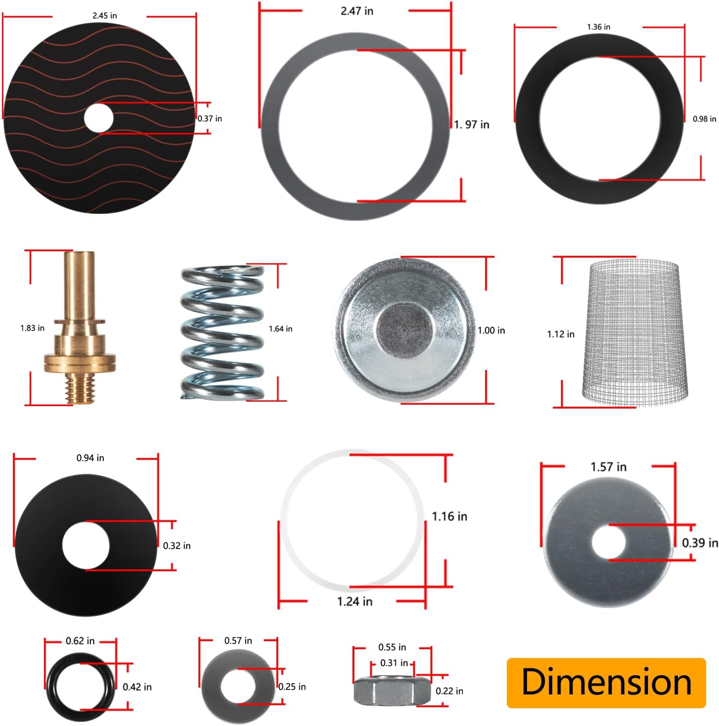RK34-600XL Repair Kits compatible with zurn 600 Series Pressure Reduction Valve RK34-600 Fits the 3/4" 600 and 600XL