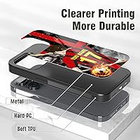 Vista 2 de Fundas personalizadas con nombre y número de fútbol para iPhone 11, 12, 13, 14, 15, 16, 17, 16 Pro Max Plus Mini, Samsung Galaxy Note10 Note20 S8 9