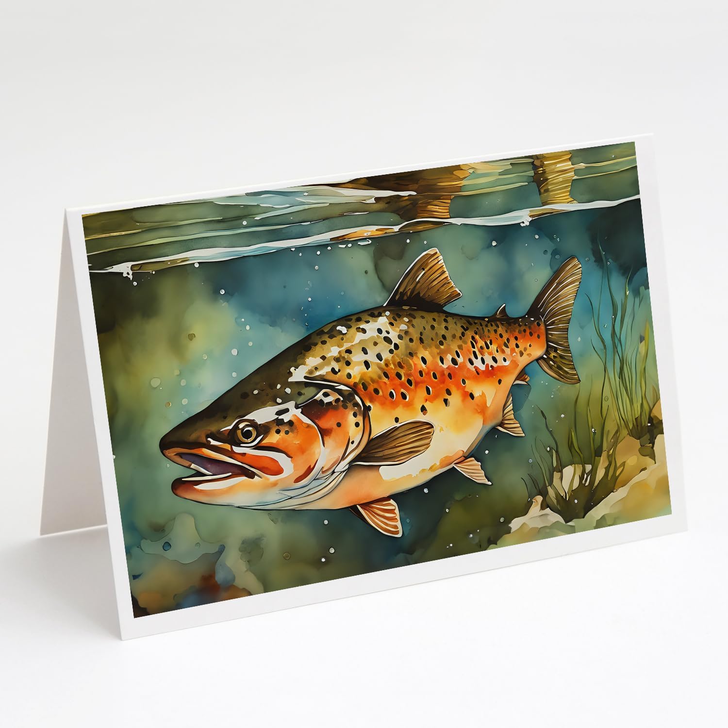 Caroline's Treasures DAC2821GCA7P Sand Dollars Greeting Cards Pack of 8 Blank Cards with Envelopes Whimsical A7 Size 5x7 Blank Note Cards