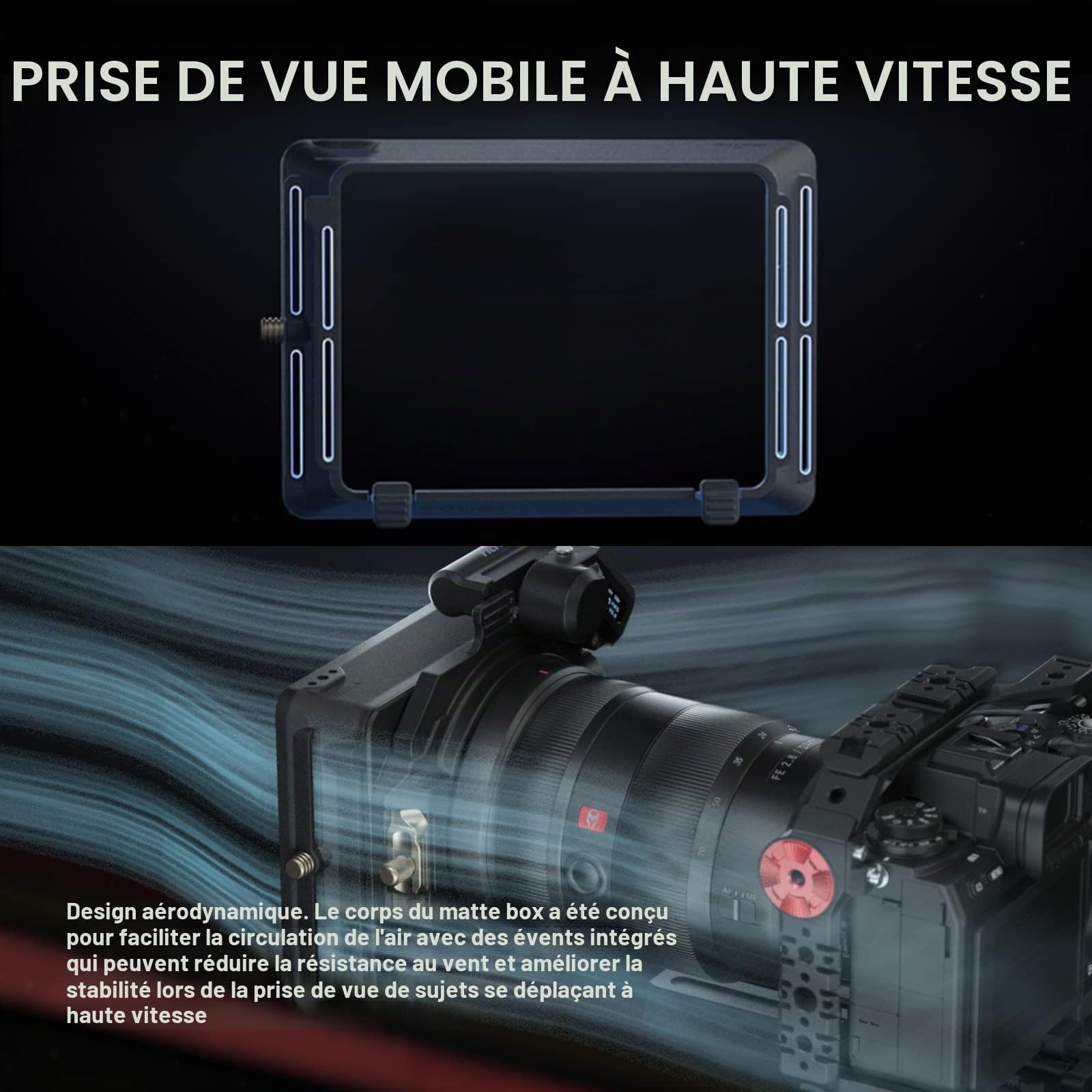 Tilta Mirage Matte Box Cadre de Filtre Circulaire 95mm pour appareils Photo Reflex numériques sans Miroir, avec Bague Adaptateur d'objectif 67mm/72mm/77mm/82mm MB-T16