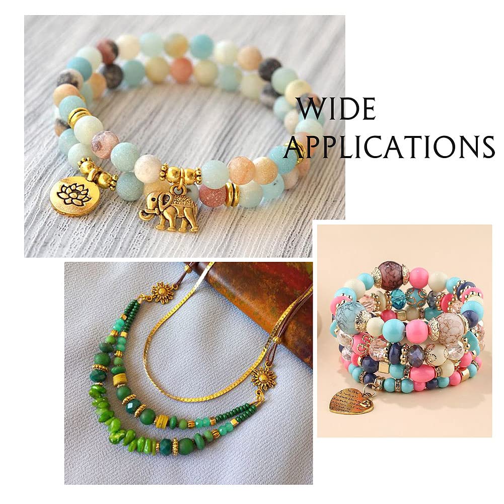Spritewelry 300pcs Antique Gold Spacer Beads for Jewelry Making Tibetan Alloy Column Barrel Metal Beads 15 Styles for Jewelry Making Bracelets Necklace Braids Hair Decoration - Image 4