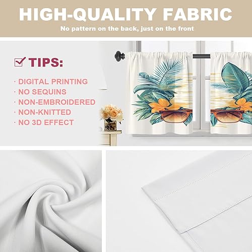 Miniatura 645 de Cenefas de cocina modernas con patrón de cobre marrón dorado para ventanas, cenefas opacas abstractas de marcas de arañazos y cortinas opacas