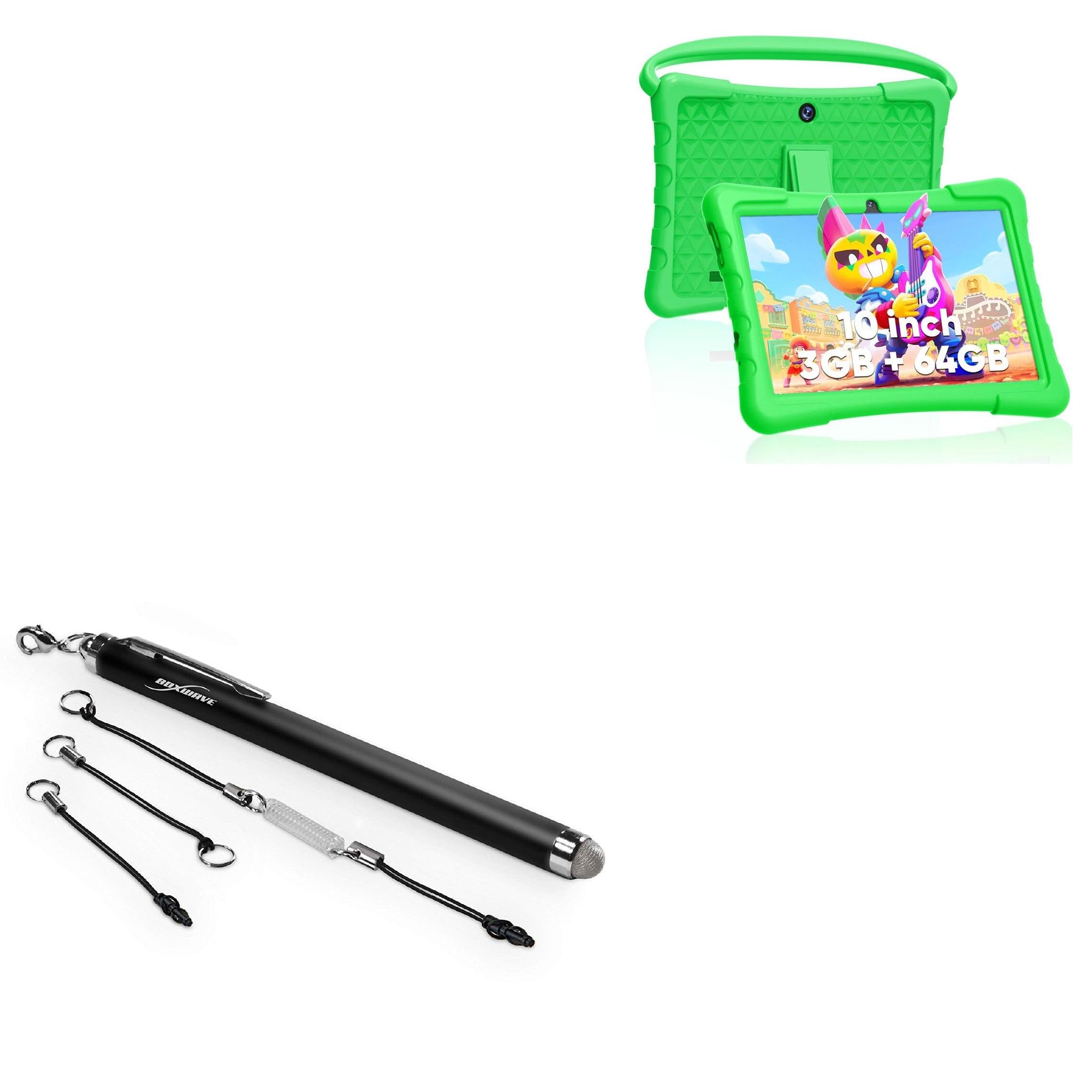 BoxWaveStylus Pen Compatible with RliyOliy P30 Kids Tablet (10 in) - EverTouch Capacitive Stylus, Fiber Tip Capacitive Stylus Pen - Jet Black