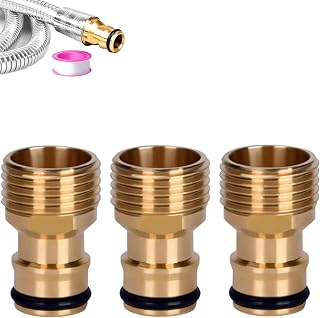 3 PCS Wasserhahn Anschluss, G1/2 Außengewinde Schnellanschluss Nippel Gartenschlauch Wasserhahn Nippel Adapter Bewässerungswerkzeug，Gartenschlauch Schnellkupplung Schnellkupplung