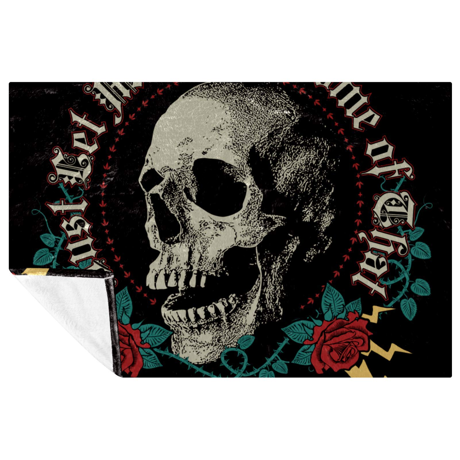 Couverture rock et roll 150x100 cm douce pour lit et canapé