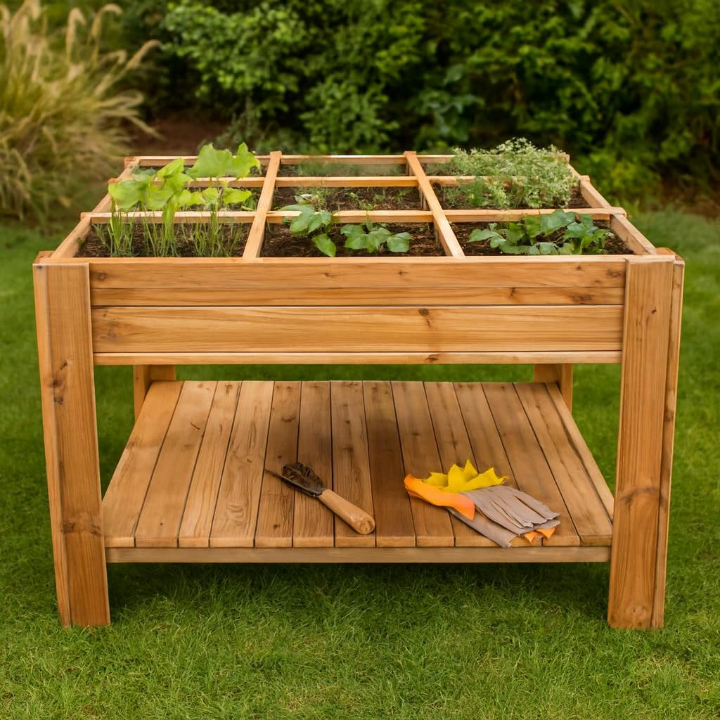 Mesa Cultivo Prof. 20cm Bandeja y separadores 120x80x80 cm - VidaHuerto